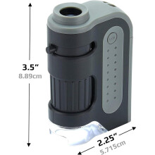 Carson MicroBrite Plus 60x-120x LED-beleuchtetes Taschenmikroskop für Kinder, tragbares Handmikroskop
