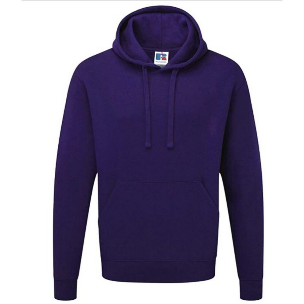 (2XL, Purple) Russell Colour Mens Hooded Sweatshirt / Hoodie