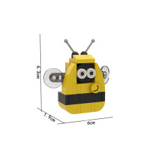 (Bee) Pou Buitenaardse blokken bouwen Sets Diy Emotie Speelgoedmodel Puzzel Interactief spelen