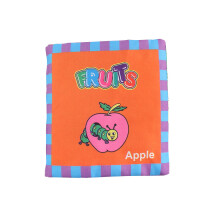 (Fruitherkenning) Tastbare stijl voor baby's, zacht stoffen boek, baby's vroege cognitieve educatieve