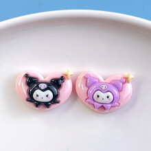 (StyleA) Sanrio Craft Diy Kuromi Cartoon Paarse Rijst Hars Accessoires Hoofdband Haarclip