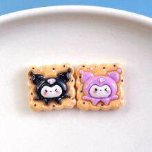 (StyleE) Sanrio Craft Diy Kuromi Cartoon Paarse Rijst Hars Accessoires Hoofdband Haarclip