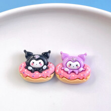 (StyleG) Sanrio Craft Diy Kuromi Cartoon Paarse Rijst Hars Accessoires Hoofdband Haarclip