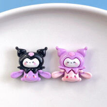 (StyleJ) Sanrio Craft Diy Kuromi Cartoon Paarse Rijst Hars Accessoires Hoofdband Haarclip