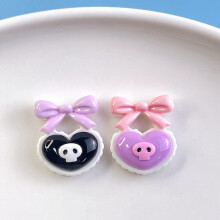 (StyleC) Sanrio Craft Diy Kuromi Cartoon Paarse Rijst Hars Accessoires Hoofdband Haarclip