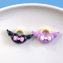 (StyleH) Sanrio Craft Diy Kuromi Cartoon Paarse Rijst Hars Accessoires Hoofdband Haarclip