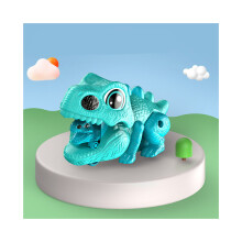 (Blauw) Kinderspeelgoed Dinosaur Catapult Traagheidsauto Lancering Trex Parentchild Battle Toy