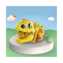 (Geel) Kinderspeelgoed Dinosauruskatapult Traagheidsautolancering Trex Parentchild Battle Toy