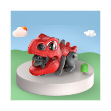 (Rood) Kinderspeelgoed Dinosauruskatapult Traagheidsautolancering Trex Parentchild Battle Toy