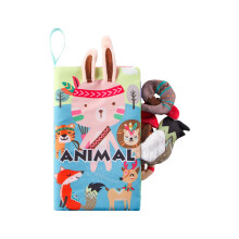(Konijn) Dieren Baby Staart Doek Boeken Puzzel Speelgoed Scheurbestendig Vroeg Educatief