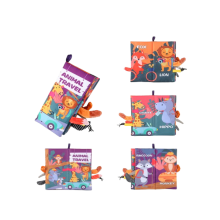 (Wild dier) Hoogwaardig babystofboek met boeiende visuele en tactiele kenmerken