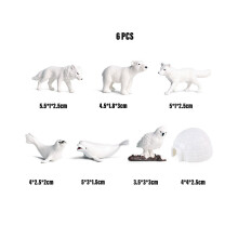 (Set C) Polar Mini-dierenbeeldjes Realistisch pinguïnmodel Leren educatief speelgoed