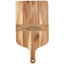 Wooden Pizza Board with Handle Round Serving Tray for Kitchen or Dining Use