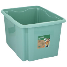 Large Green Plastic Storage Box 30L Durable Stackable Indoor Home Use 44x34x27cm