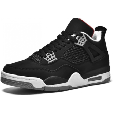 (A4black 8 UK)Bebetter Herren Air 4 Retro Classic Skateschuhe - Schwarze Fitness-Sneaker für Basketball Casual Sneakers