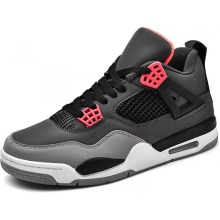 (A4black Grey 40 UK) Chaussures de skate classiques rétro Air 4 de Bebetter pour homme - Baskets de fitness noires pour le basket-ball