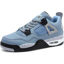 (A4blue 1 10 UK) Chaussures de skate classiques rétro Bebetter Air 4 pour homme - Baskets de fitness noires pour le basket-ball