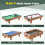 Costway 4 in 1 Combo Game Table Set Foosball Table w/ Billiards-Natural 5