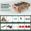 Costway 4 in 1 Combo Game Table Set Foosball Table w/ Billiards-Natural 7