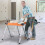 Costway 2 Pack Folding Saw Horses Compact Power Tools Workhorse Non-slip Pads & Surface 4