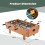 Costway 4 in 1 Combo Game Table Set Foosball Table w/ Billiards-Natural 2