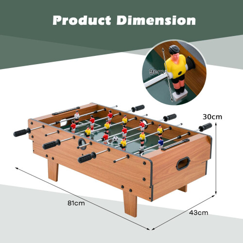 Costway 4 in 1 Combo Game Table Set Foosball Table w/ Billiards-Natural 1
