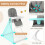 Costway Foldable High Chair Easy Clean Compact Highchair with Tray-Gray 4