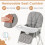 Costway Foldable High Chair Easy Clean Compact Highchair with Tray-Gray 5