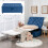 Costway 2-in-1 Convertible Sofa Bed Folding Ottoman Sleeper Space Saving Couch Lounger 1