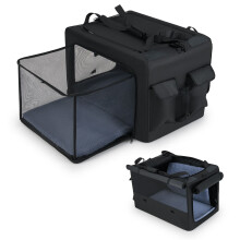 Folding Soft Dog Crate Portable Foldable Pet Carrying Bag-Black