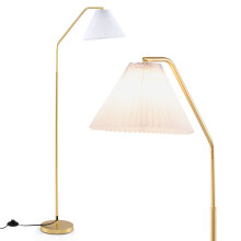 66" Arc Floor Lamp Modern Standing Lamp w/ Adjustable Lamp Head-Gold