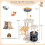 Costway 128 cm Tall Cat Tree Multi-Level Cat Tower w/ Condo & Sisl Scratching Posts 2