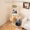 Costway 128 cm Tall Cat Tree Multi-Level Cat Tower w/ Condo & Sisl Scratching Posts 7