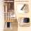 Costway 128 cm Tall Cat Tree Multi-Level Cat Tower w/ Condo & Sisl Scratching Posts 4