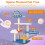 Costway 124cm Tall Cat Tree Space-Themed Multi-Level Cat Kitten Tower w/ UFO Top Perch 6