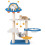 Costway 124cm Tall Cat Tree Space-Themed Multi-Level Cat Kitten Tower w/ UFO Top Perch 1