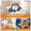 Costway 124cm Tall Cat Tree Space-Themed Multi-Level Cat Kitten Tower w/ UFO Top Perch 5