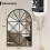 Costway Arched Window Pane Mirror Metal Frame Hanging Decorative Mirror 2