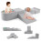 Costway 5-Piece Climb and Crawl Playset Soft Climbing Blocks with Ball Pit Grey 1