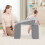Costway 5-Piece Climb and Crawl Playset Soft Climbing Blocks with Ball Pit Grey 6