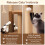 Costway Cat Tree 112cm Modern Kitty Tower w/Plush Padded Perch-Caramel 4
