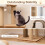 Costway Cat Tree 112cm Modern Kitty Tower w/Plush Padded Perch-Caramel 5