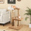 Costway Cat Tree 112cm Modern Kitty Tower w/Plush Padded Perch-Caramel 7