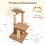 Costway Cat Tree 112cm Modern Kitty Tower w/Plush Padded Perch-Caramel 2
