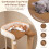 Costway Cat Tree 112cm Modern Kitty Tower w/Plush Padded Perch-Caramel 6