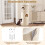 Costway 4-Story Cat House Elevated Cat Cave Bed for Multiple Cats-Natural 4