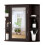 Costway 3 Tier Mirrored Bathroom Cabinet Wall Mount Storage Cupboard-Brown 1