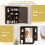 Costway 3 Tier Mirrored Bathroom Cabinet Wall Mount Storage Cupboard-Brown 3
