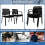 Costway 4Pcs Meeting Waiting Room Office Chairs Stackable Office Mesh Chairs 3