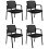 Costway 4Pcs Meeting Waiting Room Office Chairs Stackable Office Mesh Chairs 1